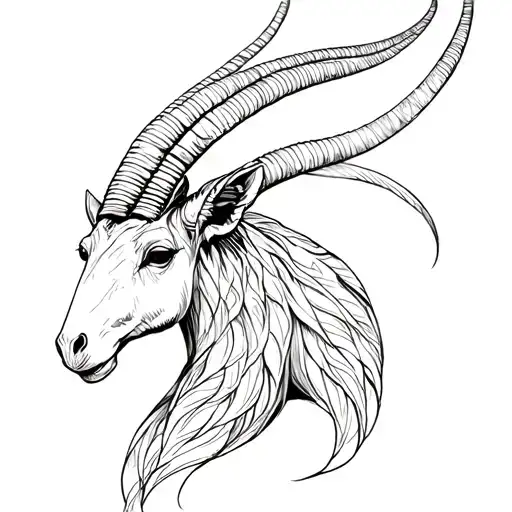 Capricorn tattoo design idea