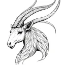Capricorn tattoo design idea