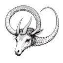 Capricorn tattoo design idea