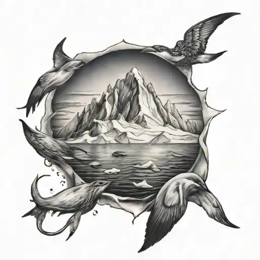 antarctica tattoo design idea