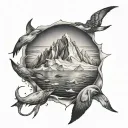 antarctica tattoo design idea