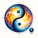 pulsar map in an yin yang symbol tattoo design idea