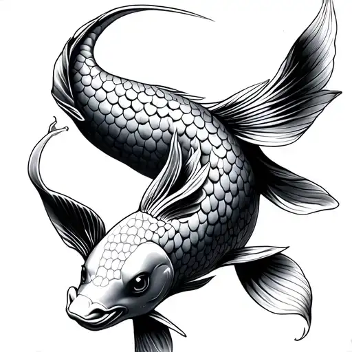 pez koi tattoo design idea