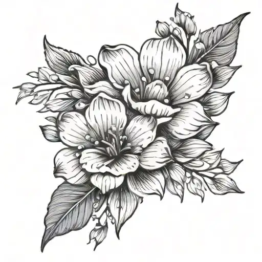 November birth flower rain heal the wounds tattoo design idea
