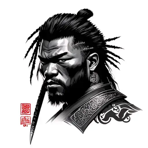 yasuke black samurai tattoo design idea