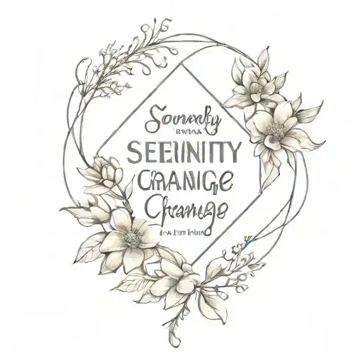 serenity prayer tattoo design idea