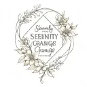 serenity prayer tattoo design idea