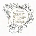 serenity prayer tattoo design idea
