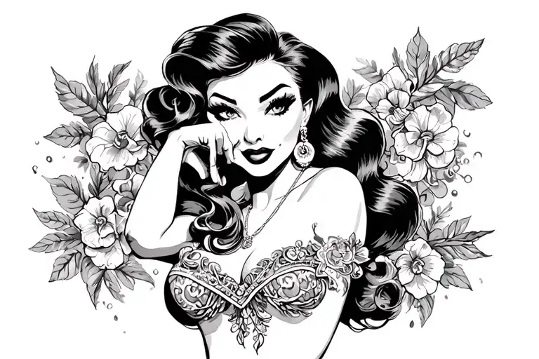 gangster jessica rabbit tattoo design idea