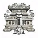 mayan temple tattoo design idea