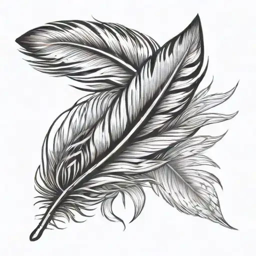 pheasant feather feather feather tattoo design idea