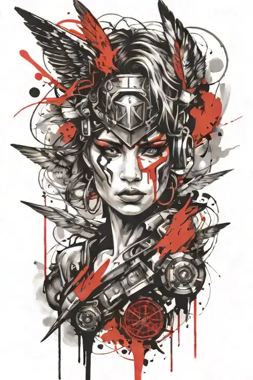 valkyrie tattoo design idea