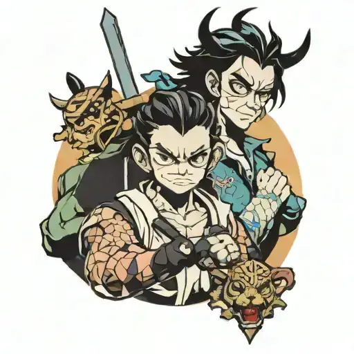 demon slayer characters tattoo design idea