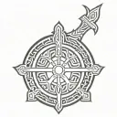 viking shield tattoo design idea
