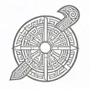 viking shield tattoo design idea