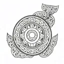 viking shield tattoo design idea