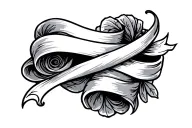 scroll wrapped tattoo design idea