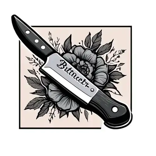 Butcher Knife tattoo design idea