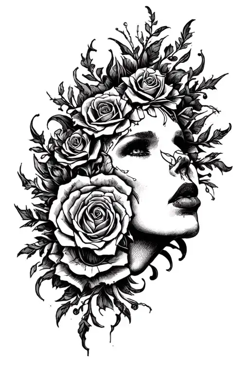 7 deadly sins lust pride tattoo design idea