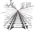 on the road to hell is a rail road track  tattoo design idea