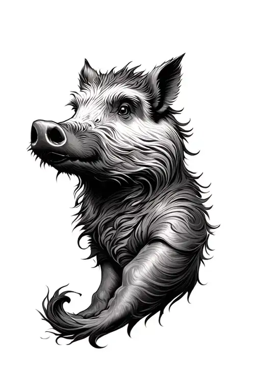 boar vietnamese long forearm tattoo design idea