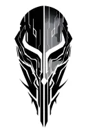 Create a tatto with the Cyberpunk symbol Edgerunners and one in Cybertribal style and add them tattoo design idea