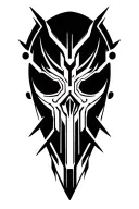 Create a tatto with the Cyberpunk symbol Edgerunners and one in Cybertribal style and add them tattoo design idea