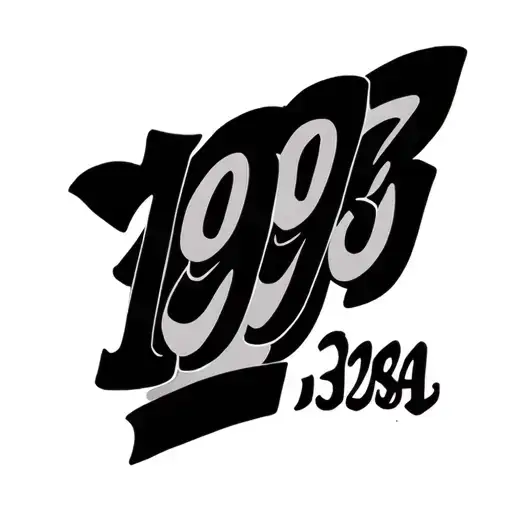 1993 written sign tattoo design idea