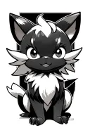 shinx tattoo in the style of crisp.ink.la tattoo design idea