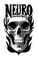 word"neurodivergant" tattoo design idea