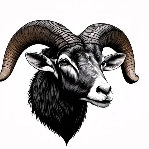 black bighorn sheep head tattoo design tattoo design idea