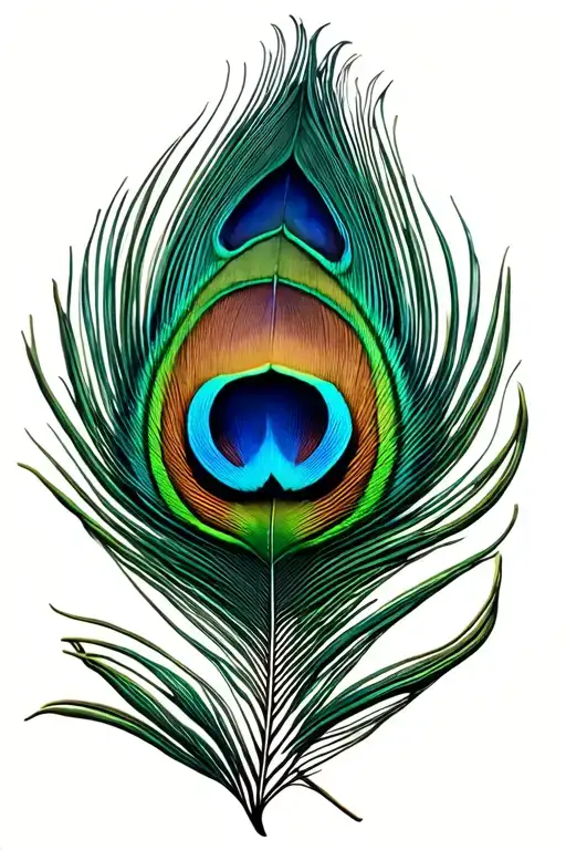 peacock feather  tattoo design idea