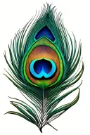 peacock feather  tattoo design idea