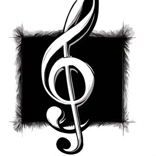 Treble Clef Bass Clef tattoo design idea