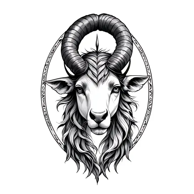 Gemini zodiac symbol, Capricorn zodiac symbol tattoo design idea
