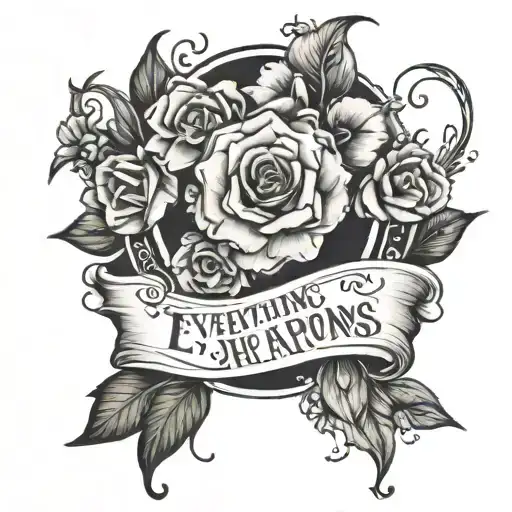 everything happens for a reason  tattoo design idea