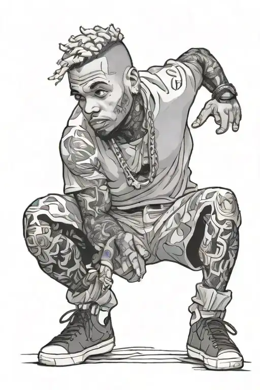 Chris Brown tattoo design idea