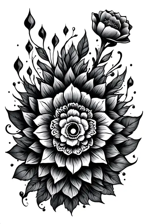 patern inspired by sandevistan tattoo design idea