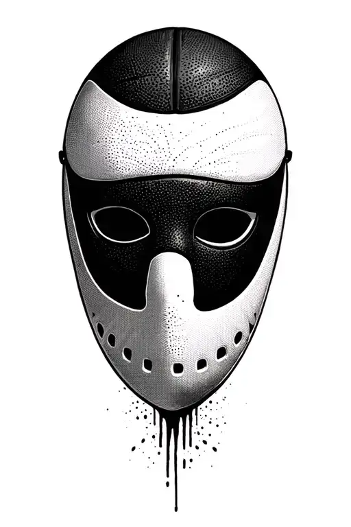 Volleyball, Basketball, photography camera, masks tragedy and comedy tattoo design idea