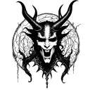  the whispering devil tattoo design idea