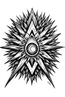 masonic blazing star tattoo design idea
