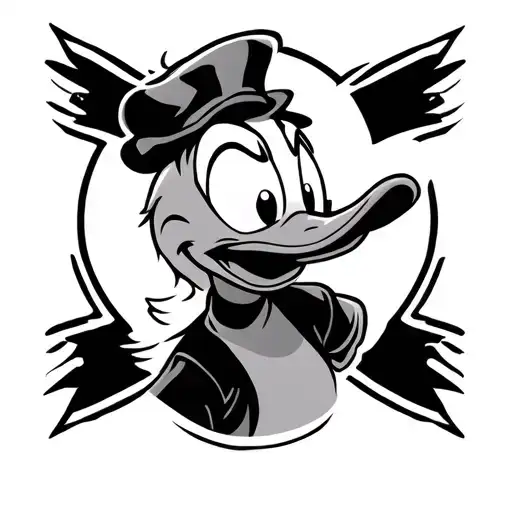 tio rico pato donald duck tattoo design idea