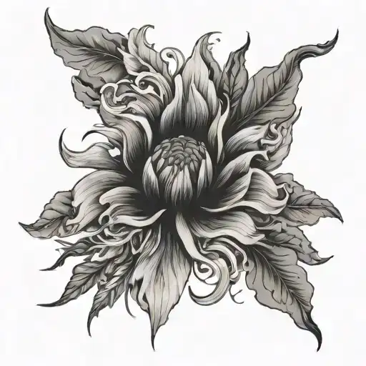 Suminagashi tattoo design idea