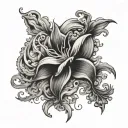 Suminagashi tattoo design idea