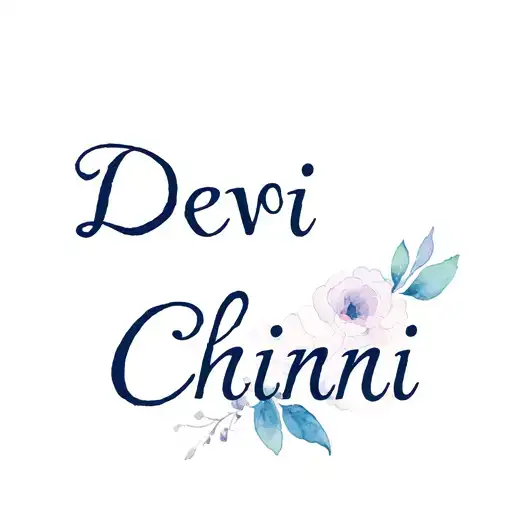 "Devi Chinni" Two names intertwined tattoo design idea