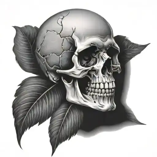 god's plan skull tattoo design idea