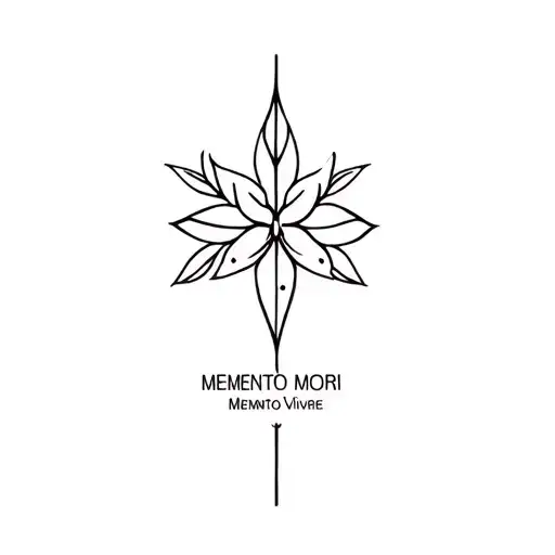 memento Mori Memento Vivere tattoo design idea
