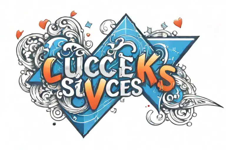 luck success love tattoo design idea