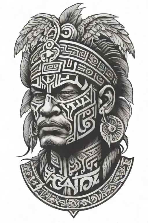 love, fight, war, god, life, Aztec, tribal band tattoo design idea
