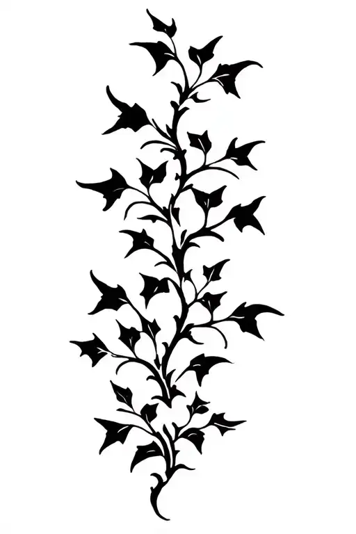 ivy vine wrapped tattoo design idea